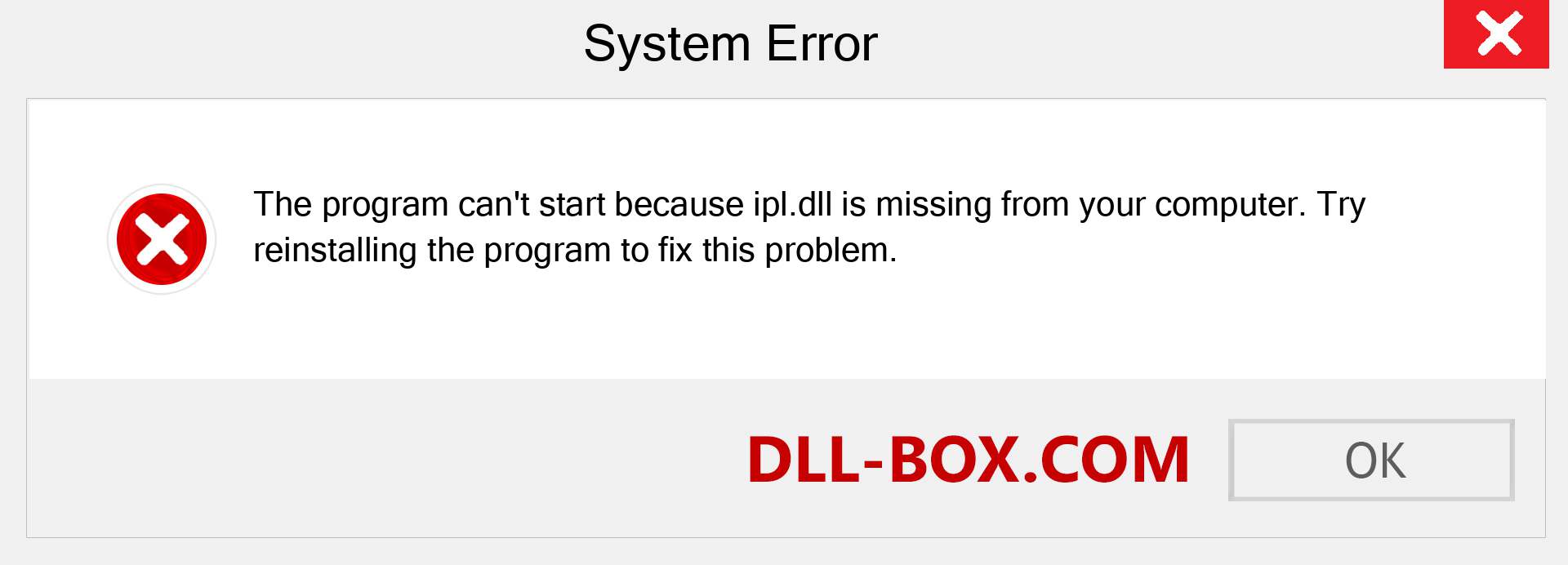  ipl.dll file is missing?. Download for Windows 7, 8, 10 - Fix  ipl dll Missing Error on Windows, photos, images